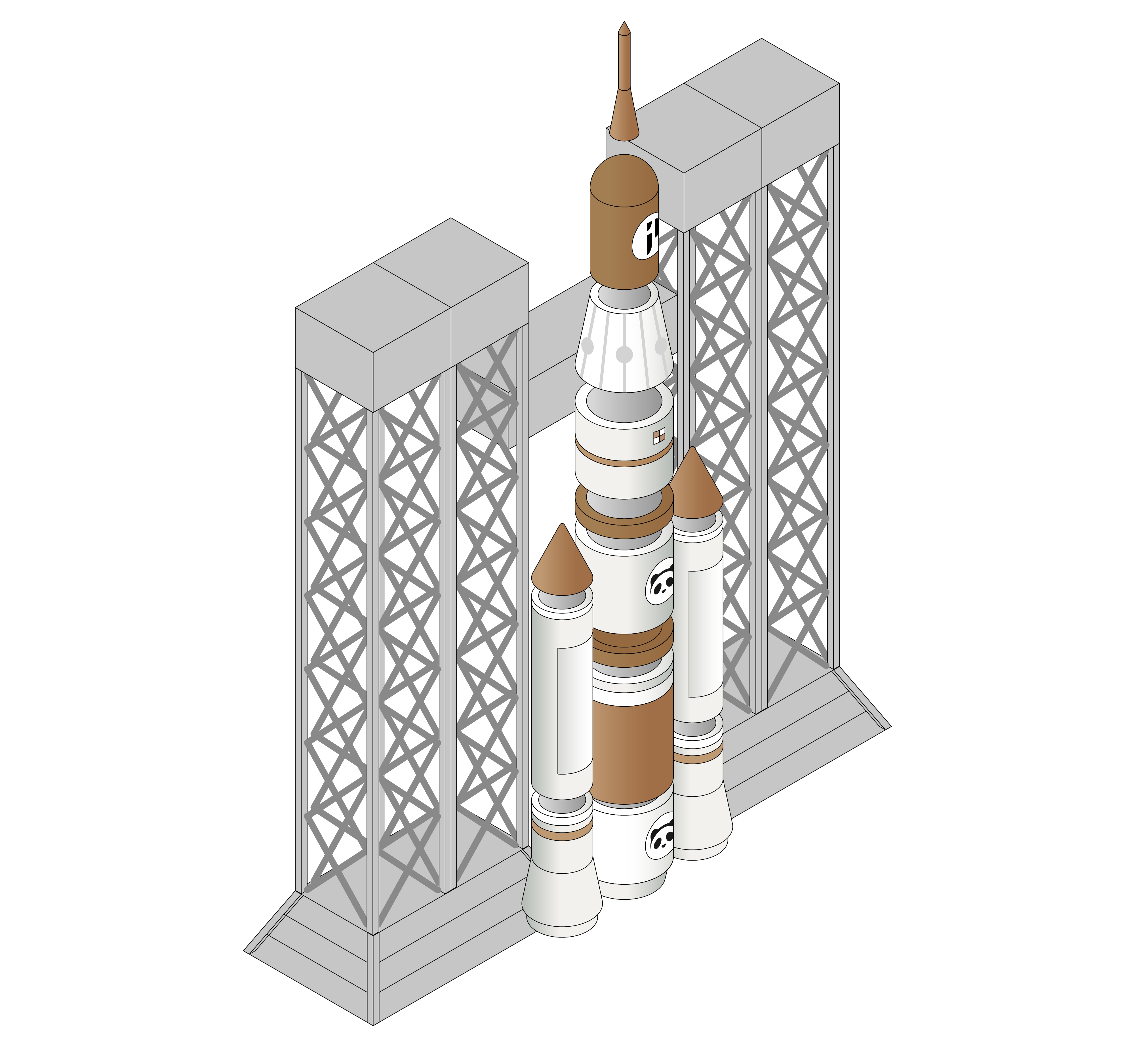 Rocket on the launch pad